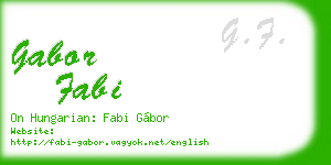 gabor fabi business card